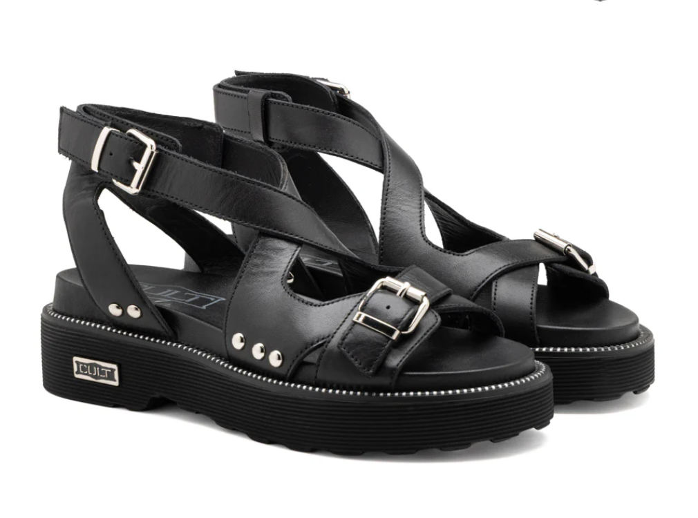 Cult Ziggy 4472 sandalo donna nero in pelle - immagine 2